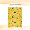 CSGJMYGS Thinking of You Cards with Envelopes, 4 x 6 in, Blank, Yellow Background with Black Stars view 2