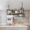 ACRaBoss Hanging Wine Rack, Black, 80 x 30 x 60 cm view 1