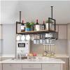 ACRaBoss Hanging Wine Rack, Black, 80 x 30 x 60 cm view 2
