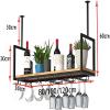ACRaBoss Hanging Wine Rack, Black, 80 x 30 x 60 cm view 3