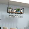 ACRaBoss Hanging Wine Rack, Black, 80 x 30 x 60 cm view 4