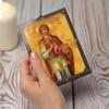 NKlaus Orthodox Icon of Saint Pantaleon, 9.7 x 13.5 x 1.2 cm, Wood, 1 pc. view 4