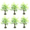 Tofficu 6-Piece Plastic Miniature Trees for Dioramas and Model Landscapes view 1