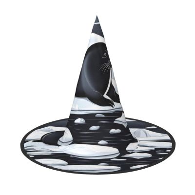Seals On Ice Halloween Witch Hat for Adults
