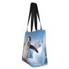 ZHONGSK Women's Tote Bag with Cute Photographing Penguins, Zippered Beach and Shopping Bag view 4