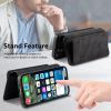 GoodcAcy Magnetic Flip Wallet Case for Xiaomi Redmi 8A, 15 Card Slots, MagSafe Compatible, Black view 2