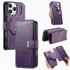 GoodcAcy Wallet Case for Xiaomi Redmi K40S, Magnetic Flip Cover with 15 Card Slots, MagSafe Compatible, Purple view 1