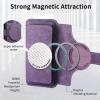 GoodcAcy Wallet Case for Xiaomi Redmi K40S, Magnetic Flip Cover with 15 Card Slots, MagSafe Compatible, Purple view 3