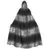 Shiny Silver Glitter Hooded Cape for Adults, Unisex view 1