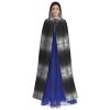 Shiny Silver Glitter Hooded Cape for Adults, Unisex view 2