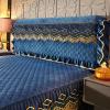 MSTZA 150200 x 220 cm Bedspread and Valance, Lace Bed Skirt with Ruffles, Pleated Design, Double Bed, Fitted and Removable Zipper view 4