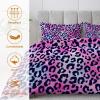 buyluhn Leopard Print Duvet 180 x 220 cm, 4-Season Red/Blue Quilt, Usable Without a Cover, Kids' Microfiber Quilt, Machine Washable, with 2 Pillowcases view 3