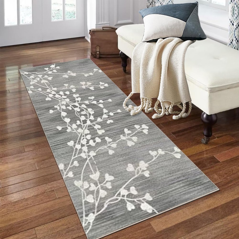 PaGuvFng Washable Runner Rug, 90 x 400 cm, Non-Slip