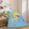 CozyRest World Map Printed Flannel Fleece Blanket, 150 x 200 cm view 3
