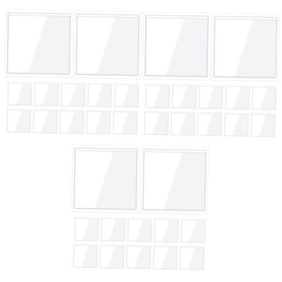 Tofficu 60-Pack Self-Adhesive Index Card Holders, Transparent Pockets for Labels and Price Tags