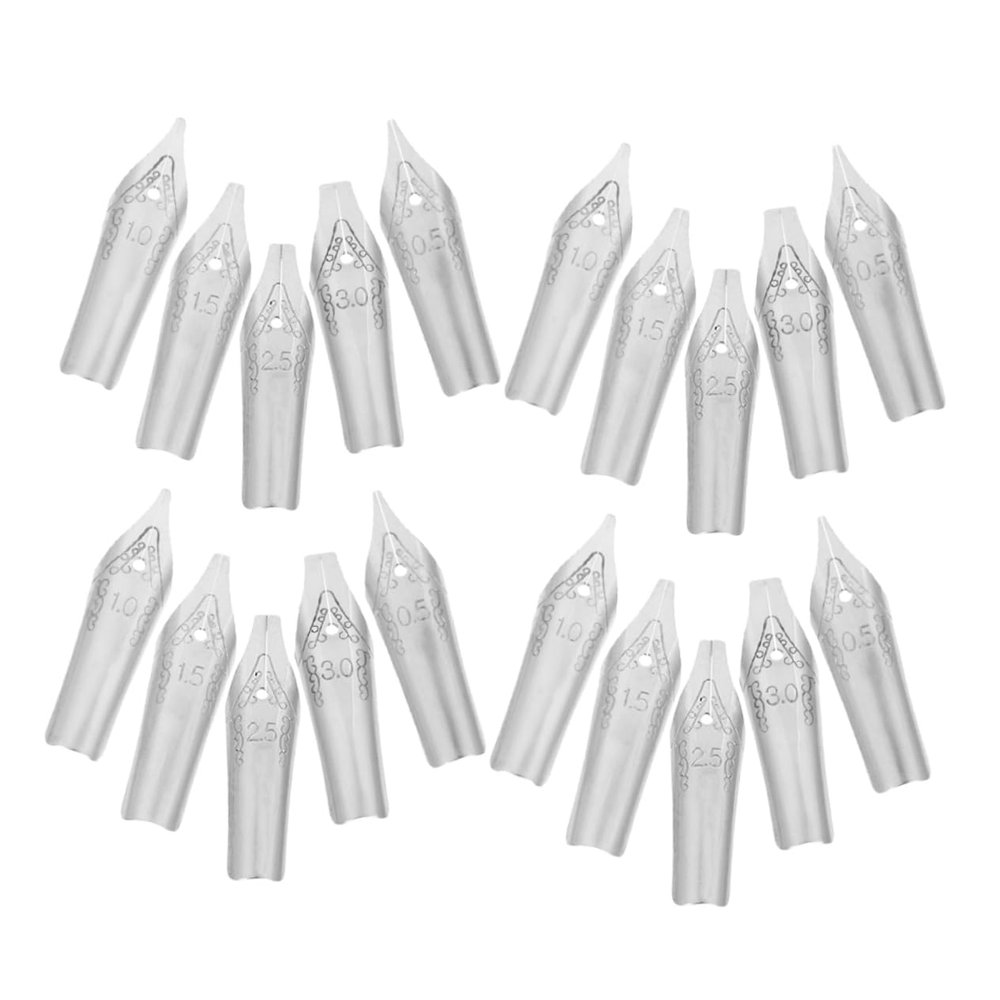 Back-to-School Stainless Steel Replacement Nibs for Fountain Pens, 60 Pieces
