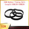 1pc S2M Black Synchronous Belt, 4mm, S2M202 view 4