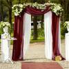 ROMDANTY 3/6/10 m Wedding Arch Chiffon Draping Fabric, Champagne view 3