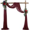 ROMDANTY Outdoor Chiffon Draping Curtain for Wedding Arches and Event Backdrops view 1