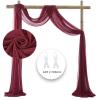 ROMDANTY Outdoor Chiffon Draping Curtain for Wedding Arches and Event Backdrops view 2