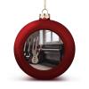 YHEGBFD 2-Piece Christmas Ball Ornament Set with Guitar Bass Print view 1