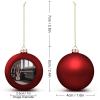 YHEGBFD 2-Piece Christmas Ball Ornament Set with Guitar Bass Print view 2