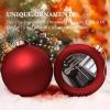 YHEGBFD 2-Piece Christmas Ball Ornament Set with Guitar Bass Print view 4