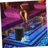ibasenice Leather Dice Cup Set with 5 PVC Dice, Quiet Cup, Black view 4