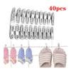 HTFKFW Clothespins for Clothesline, 40-Piece Stainless Steel Clips for Clothes, Photos and Paper view 2