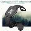 Epova Recycled Silicone Band Compatible with Apple Watch 42/44/45/46/49mm, Soft Breathable Sport Band for iWatch SE Series 10–1 and Ultra/Ultra 2, Black view 2