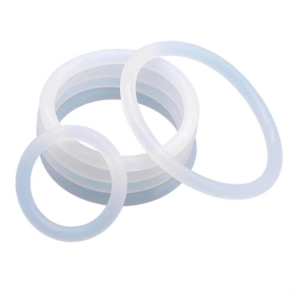 50-Piece VMQ Silicone O-Ring Set, OD 10 mm, CS 3 mm