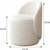 Plush Velvet Dining Chair with Backrest, Padded Makeup Stool for Living Room and Bedroom view 2