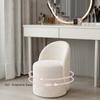 Plush Velvet Dining Chair with Backrest, Padded Makeup Stool for Living Room and Bedroom view 3
