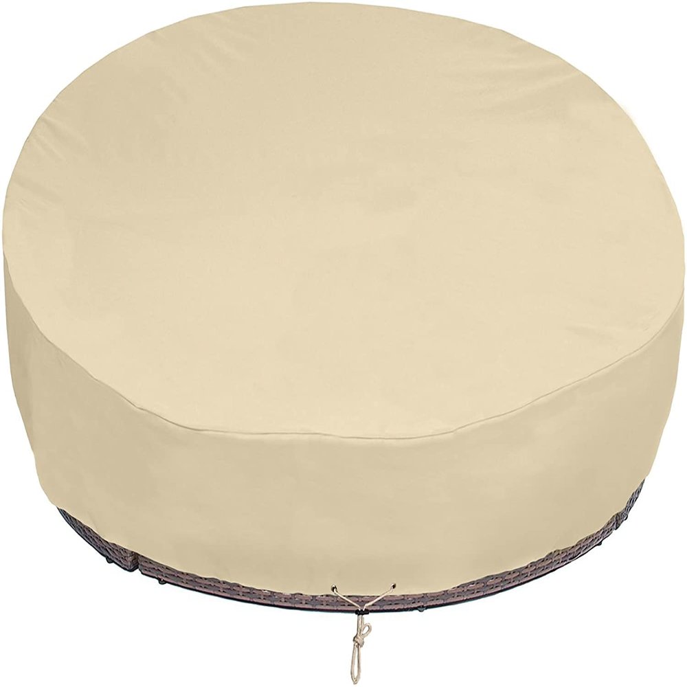 Waterproof Outdoor Sofa Cover, 223.5 cm L x 215.9 cm W x 88.9 cm H, Beige and Brown