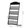 Freestanding Magazine Rack with Brochure Holder view 2