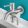 Stainless Steel Garden Faucet with Dual Outlets view 3