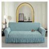 Xinrishe Thick Jacquard Stretch Sofa Cover with Ruffle Skirt, 4-Seater (235–300 cm) view 1