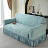 Xinrishe Thick Jacquard Stretch Sofa Cover with Ruffle Skirt, 4-Seater (235–300 cm) view 2