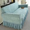 Xinrishe Thick Jacquard Stretch Sofa Cover with Ruffle Skirt, 4-Seater (235–300 cm) view 3