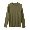 Duohropke Men's Crew-Neck Knit Sweater, Long Sleeve, Crimped, Ribbed Collar, Solid Color view 4