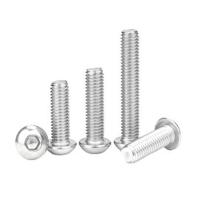 Hex Socket Button Head Screws, 304 Stainless Steel, M2–M10 (55 mm, M4, 20 pcs)