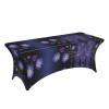 ESNAIUVCD Purple Floral Print Stretch-Spandex Tablecloth, 1.8 m, Rectangular view 2