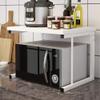 Wooden Microwave Stand with 2 Tiers and Metal Frame view 1