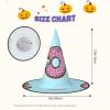 JEJEA Donut-Print Halloween Witch Hat, Hanging Floating Wizard Hat, 1 Pc view 3