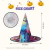 JEJEA Hanging Witch Hat with Musical Print, Halloween Wizard Hat, Floating Party Decoration, 1 Pc view 3