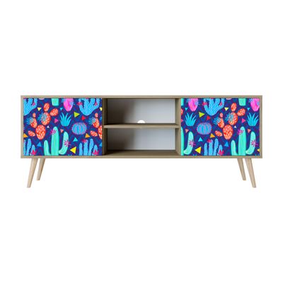 Healancy Biomedical Riva Oak TV Cabinet with Doors