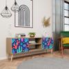 Healancy Biomedical Riva Oak TV Cabinet with Doors view 2