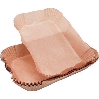 Nerthus FIH 1445 Rectangular Air Fryer Paper Liners 22 x 14 cm, Nonstick, Heat-Resistant