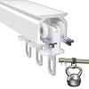 Aluminum Curtain Track Set, Single Track, Ceiling Mount, White, 1.5 m view 1