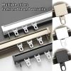 Aluminum Curtain Track Set, Single Track, Ceiling Mount, White, 1.5 m view 2